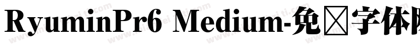 RyuminPr6 Medium字体转换